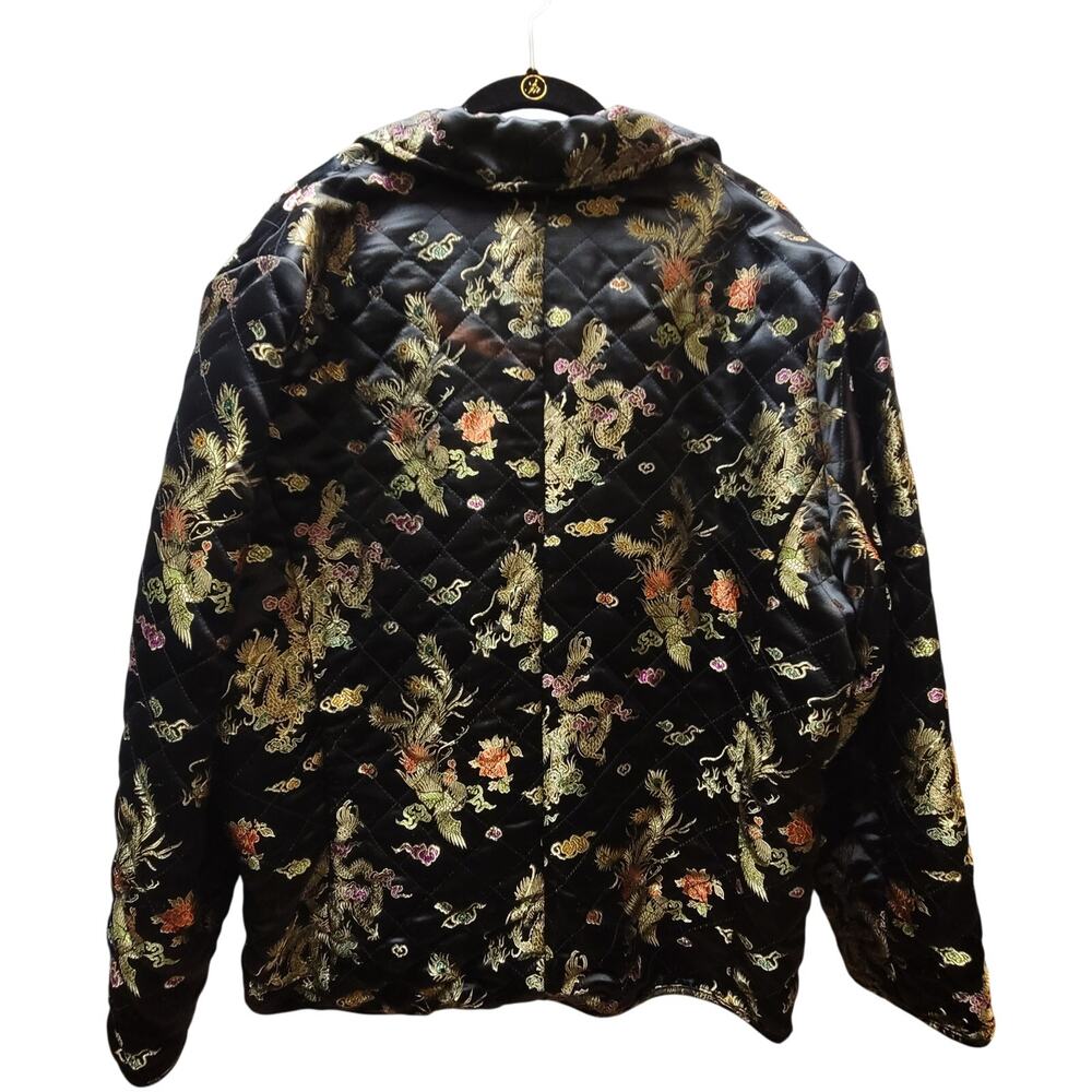 Uniform John Paul Richard VINTAGE Satin Asian Embroidery Dragon Jacket 1980s